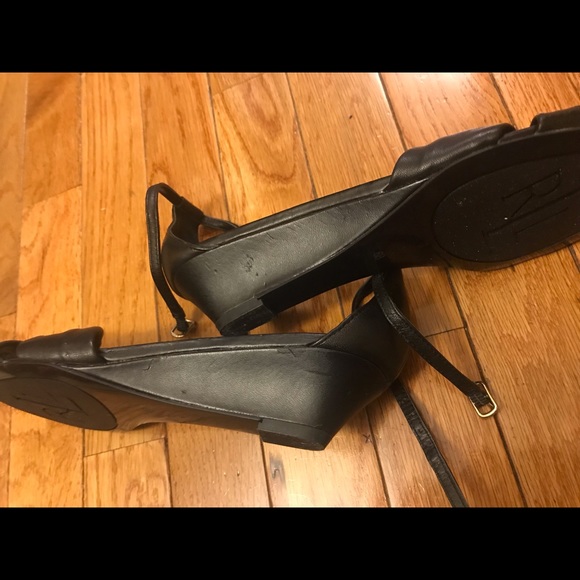 Ralph Lauren MIREYA Leather Ankle Strap Wedge 6 - Picture 6 of 8